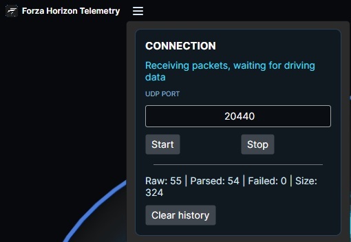 Forza Telemetry connection setup